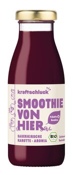kraftschluck Smoothie Sauerkirsche, Karotte, Aronia, 250 ml Flasche