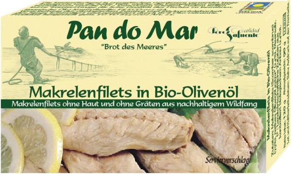 Pan do Mar Makrelenfilets, in Bio-Olivenöl extra n