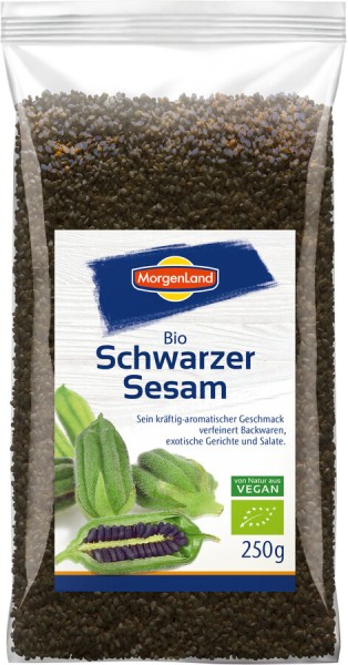 Morgenland Schwarzer Sesam, 250 gr Packung