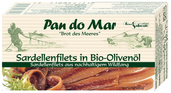Pan do Mar Sardellenfilets, in Bio-Olivenöl extra