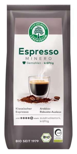 Lebensb Espresso Minero, gemahlen, 250 gr Packung