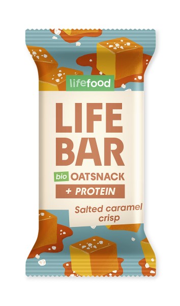 Lifefood Lifebar Oat Snack Protein Caramel Crisp, 40 g Stück
