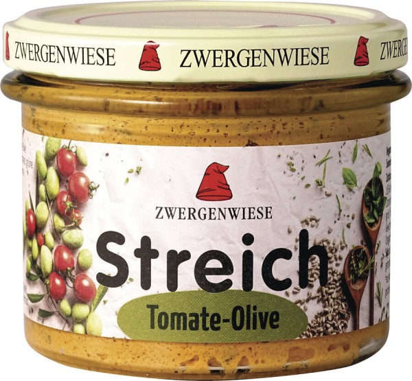 Zwergenwiese Tomate-Olive Streich, 180 gr Glas