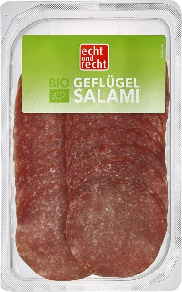 Echt und Recht Geflügel Salami, 80 gr Packung