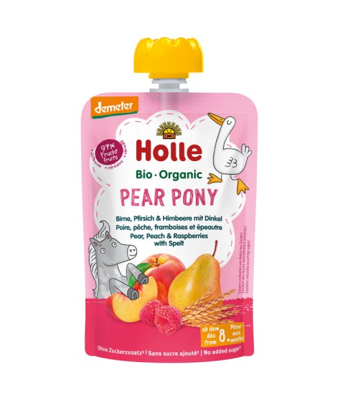 Holle Pear Pony Birne, Pfirsich &amp; Himbeere mit Din