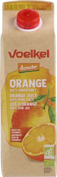 Voelkel Orangensaft - 100% Direktsaft, 1 ltr Elopa