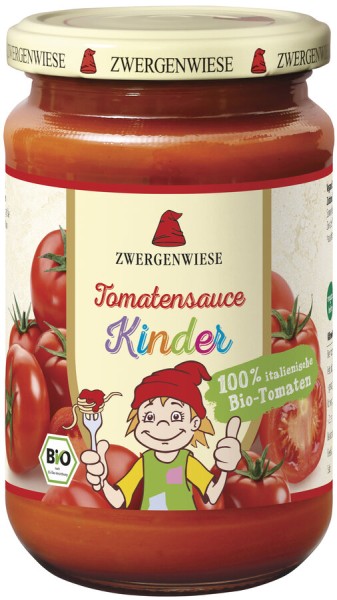 Zwergenwiese Kinder Tomatensauce, 340 ml Glas