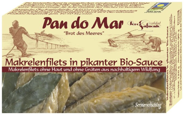 Pan do Mar Makrelenfilets in pikanter, 120 g Dose