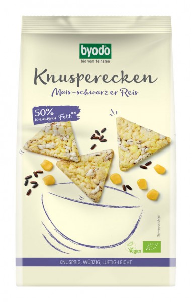 byodo Knusperecken Mais-schwarzer Reis, 90 gr Pack
