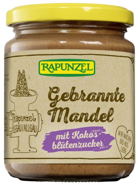 Rapunzel Gebrannte Mandel Aufstrich mit Kokosblütenzucker, 250 gr Glas