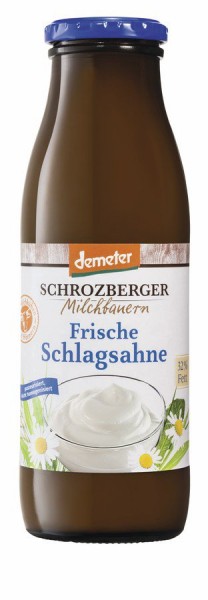 Schrozberg Milchbauern Schlagsahne, 500 gr Flasche