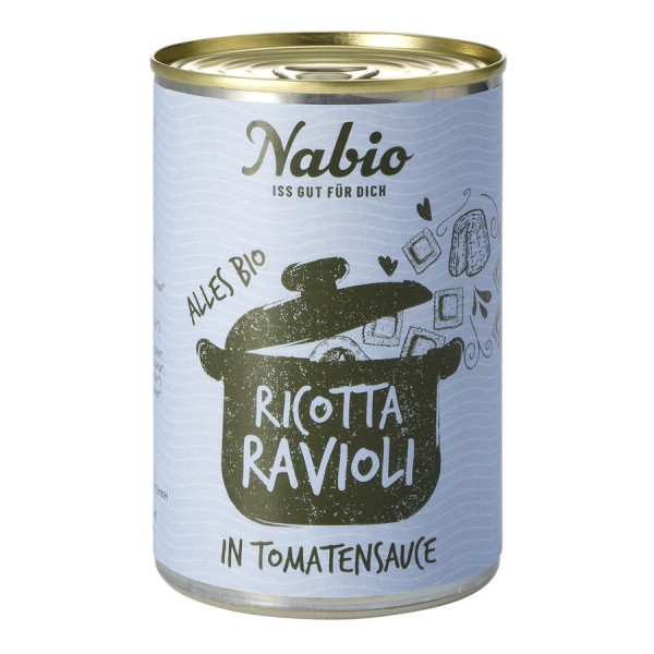 Nabio Ravioli in Ricotta-Tomatansauce, 400 g Dose