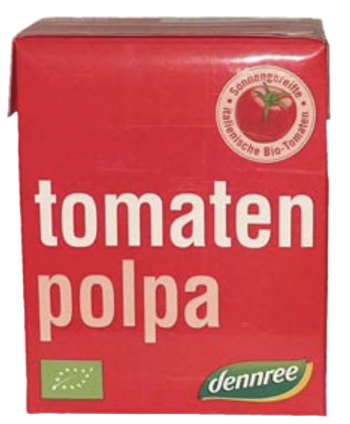 dennree Tomaten Polpa, im Tetrapack, 390 gr Tetra
