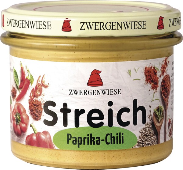 Zwergenwiese Paprika-Chili Streich, 180 gr Glas