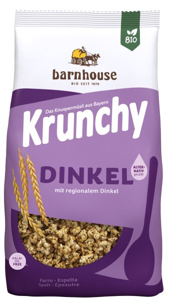 Barnhouse Krunchy Dinkel alternativ gesüßt, 375 gr
