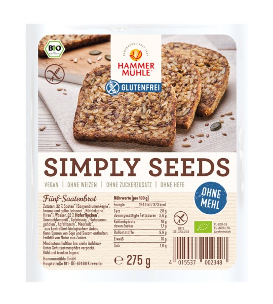 Hammermühle SIMPLY SEEDS, 275 gr Packung-glutenfre