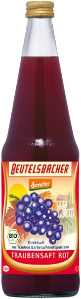 Beutelsbacher Trauben Direktsaft, 0,7 ltr Flasche