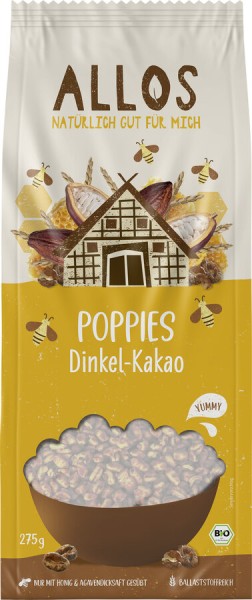 Allos Dinkel-Kakao-Poppies, 275 gr Packung