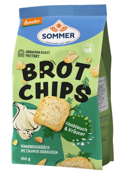 Sommer &amp; Co. Brot Chips - Knoblauch &amp; Kräuter, 100