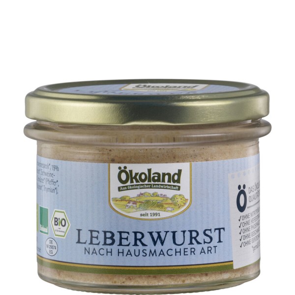 Ökoland Leberwurst nach, 160 g Glas