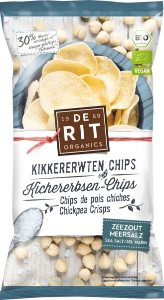 De Rit Kichererbsen Chips Meersalz, 75 g Packung