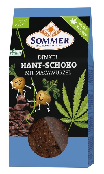 Sommer &amp; Co. Hanf-Schoko Dinkelkekse, 150 g Packun