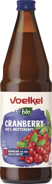 Voelkel Cranberry pur - 100% Muttersaft, 0,75 ltr