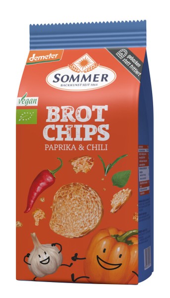 Sommer &amp; Co. Brot Chips - Paprika Demeter, 100 g P