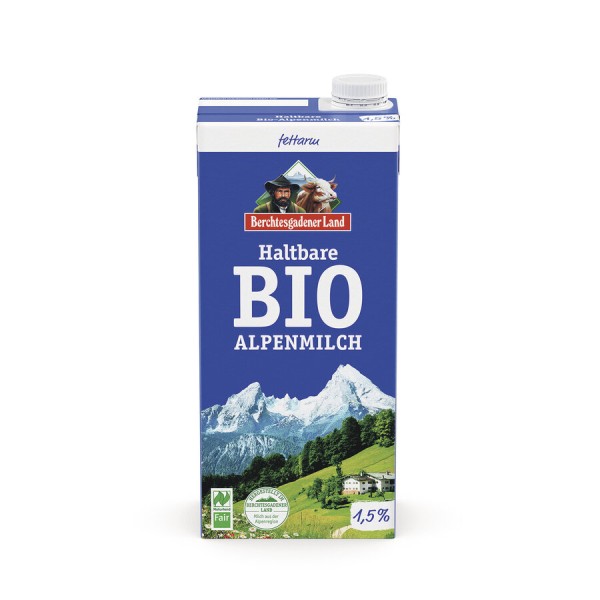 Berchtesgadener Land Bio H-Alpenmilch, 1 ltr Packu
