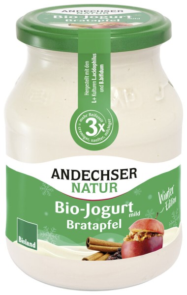 Andechser Natur Jogurt Bratapfel, 500 g Glas