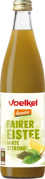 Voelkel Fairer Eistee Mate Zitrone, 0,5 L Flasche
