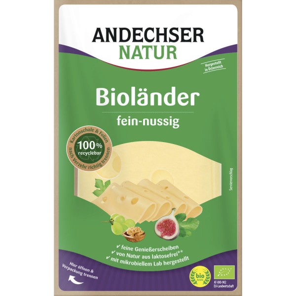 Andechser Natur Bioländer in Scheiben, 150 g Packu
