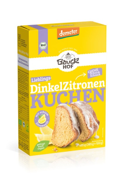 Bauckhof Dinkel-Zitronenkuchen demeter, 485 gr Pac