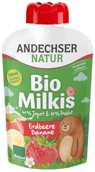 Andechser Natur Milkis Erdbeere-Banane, 100 g Beut