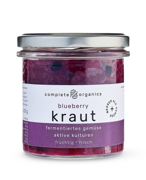 completeorganics blueberry kraut, 240 g Glas