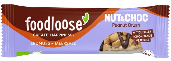 foodloose Nussriegel Nut &amp; Choc Peanut Crush, 35 g