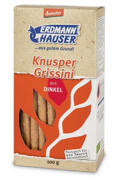 ErdmannHAUSER Getreideprodukte Dinkel-Grissini mit