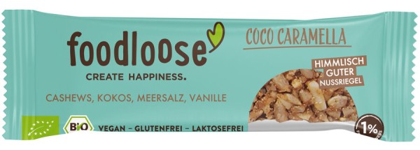 foodloose Nussriegel Coco Caramella, 35 gr Stück