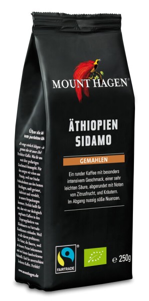 Mount Hagen Röstkaffee Äthiopien Sidamo, gemahlen,