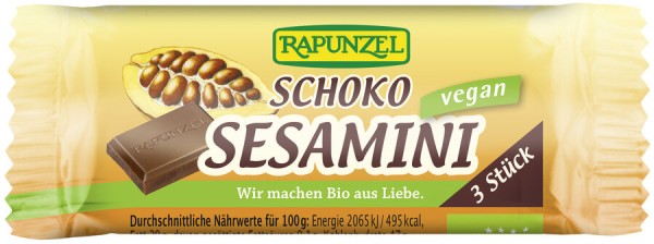 Rapunzel Sesamini Schoko, 27 gr Stück