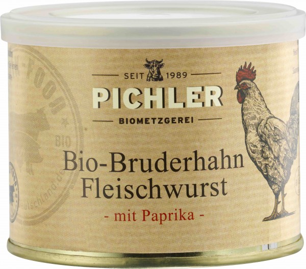 Biometzgerei Pichler Bruderhahn Fleischwurst Papri