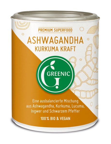 Greenic Ashwagandha Kurkuma Kraft Trinkpulver, 130