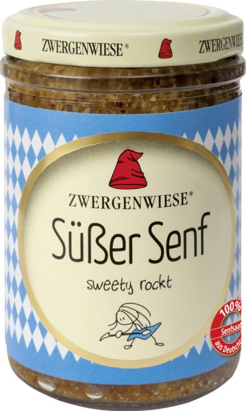 Zwergenwiese Süßer Senf, bayerisch, 160 ml Glas