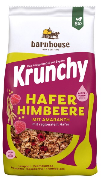 Barnhouse Krunchy Amaranth Hafer-Himbeere, 375 gr