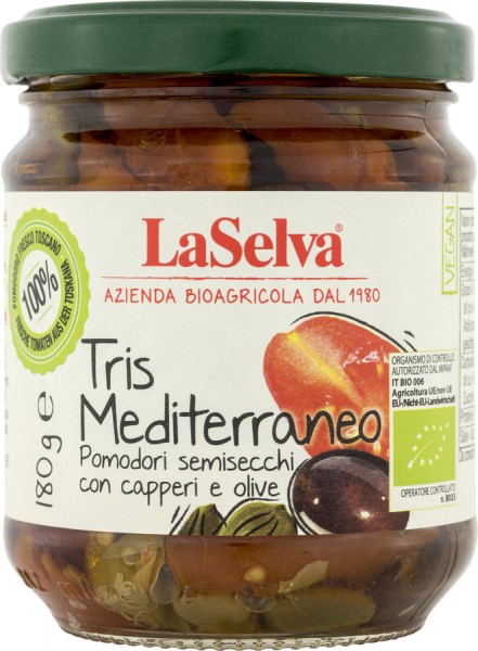 Tris Mediterraneo - Tomaten, Oliven, Kapern 180g