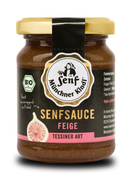 Münchner Kindl Senf Senfsauce Feige, 125 ml Glas
