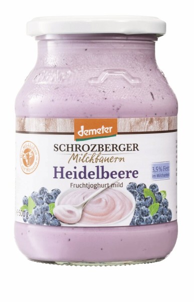 Schrozberger Milchbauern Joghurt Heidelbeere, 500
