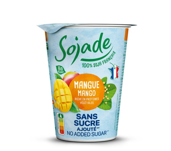 sojade Soja Mango ohne Zuckerzusatz, 400 gr Becher