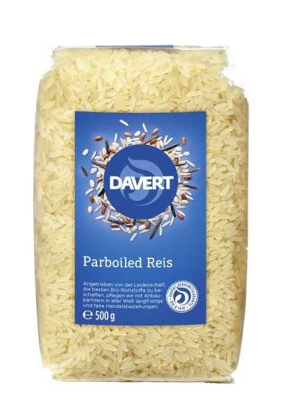 Davert Parboiled Reis, 500 gr Packung