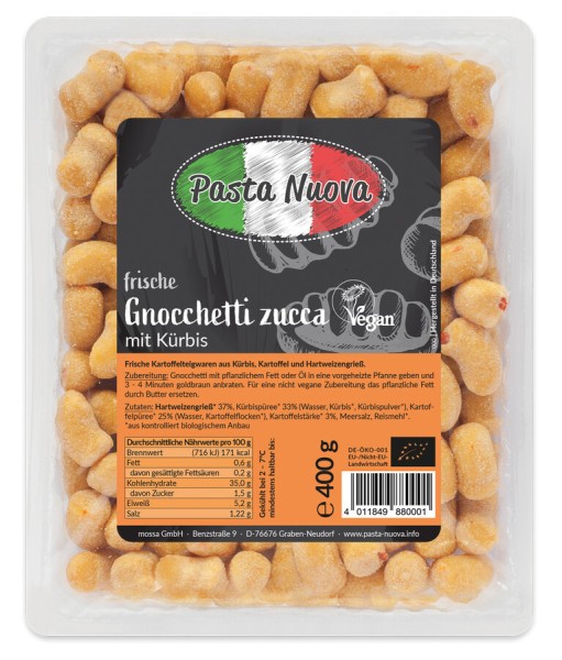 Pasta Nuova Gnocchetti zucca mit Kürbis, 400 gr Pa